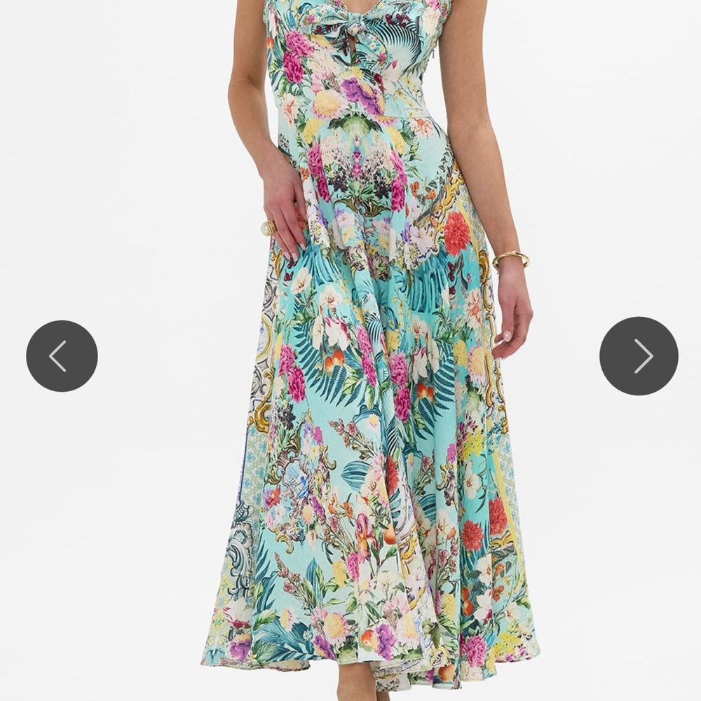 Camilla Blue Floral Maxi Dress - Picture 2 of 3